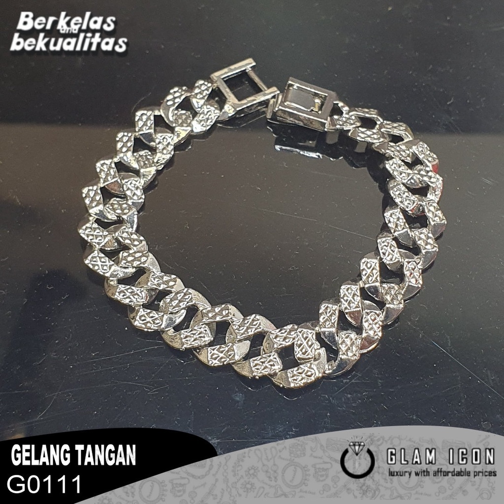 Gelang  Rantai sisik naga ukir  G0111 RSL