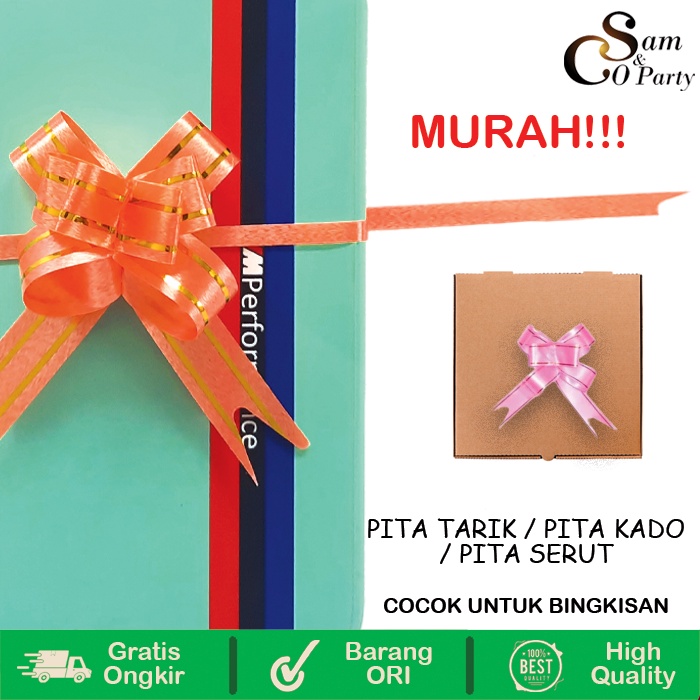 

Pita Tarik / Pita Serut / Pita Serut Lis Emas 18mm / Pita Tarik Emas 18mm (10pcs)