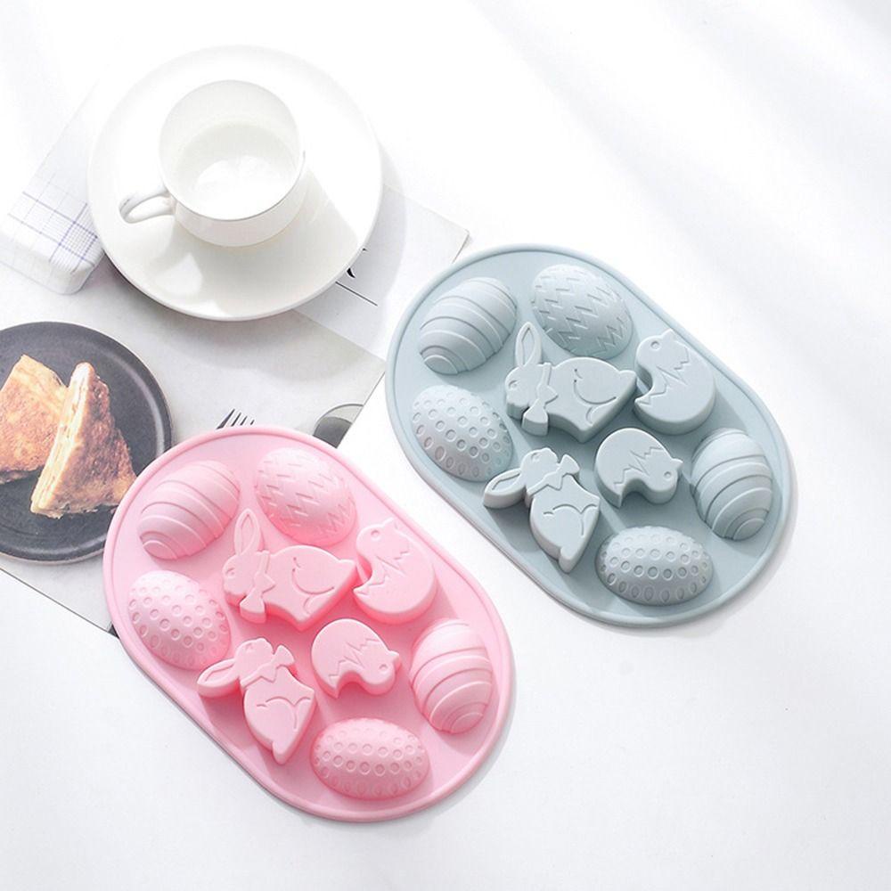 Solighter Easter Cetakan Silikon Handmade Soap Mould Baking Pan 9rongga