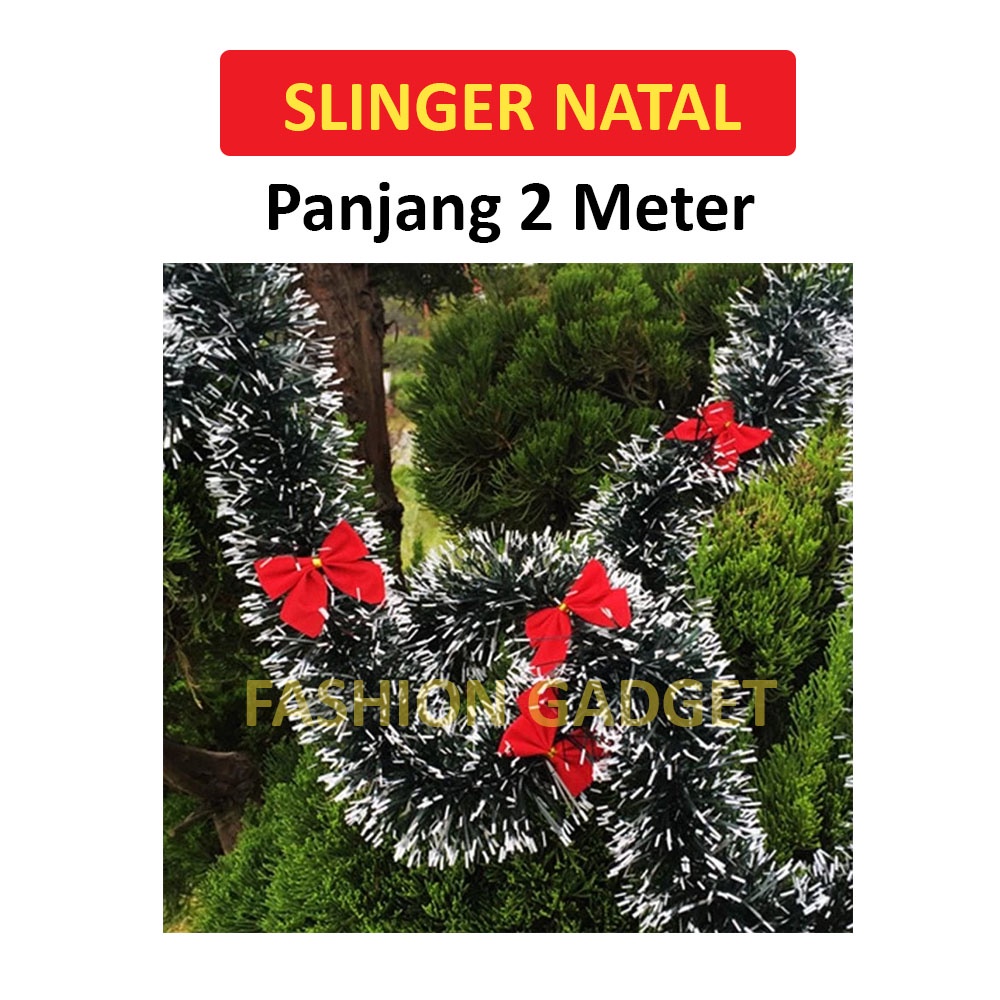 Slinger Hijau Pita Hiasan Pohon Natal Slinger Pita Hijau Salju Rumbai Rawis Hiasan Sepeda Hias Dekorasi Pesta Pernikahan Ulang tahun Party Decoration  Ornamen Natal