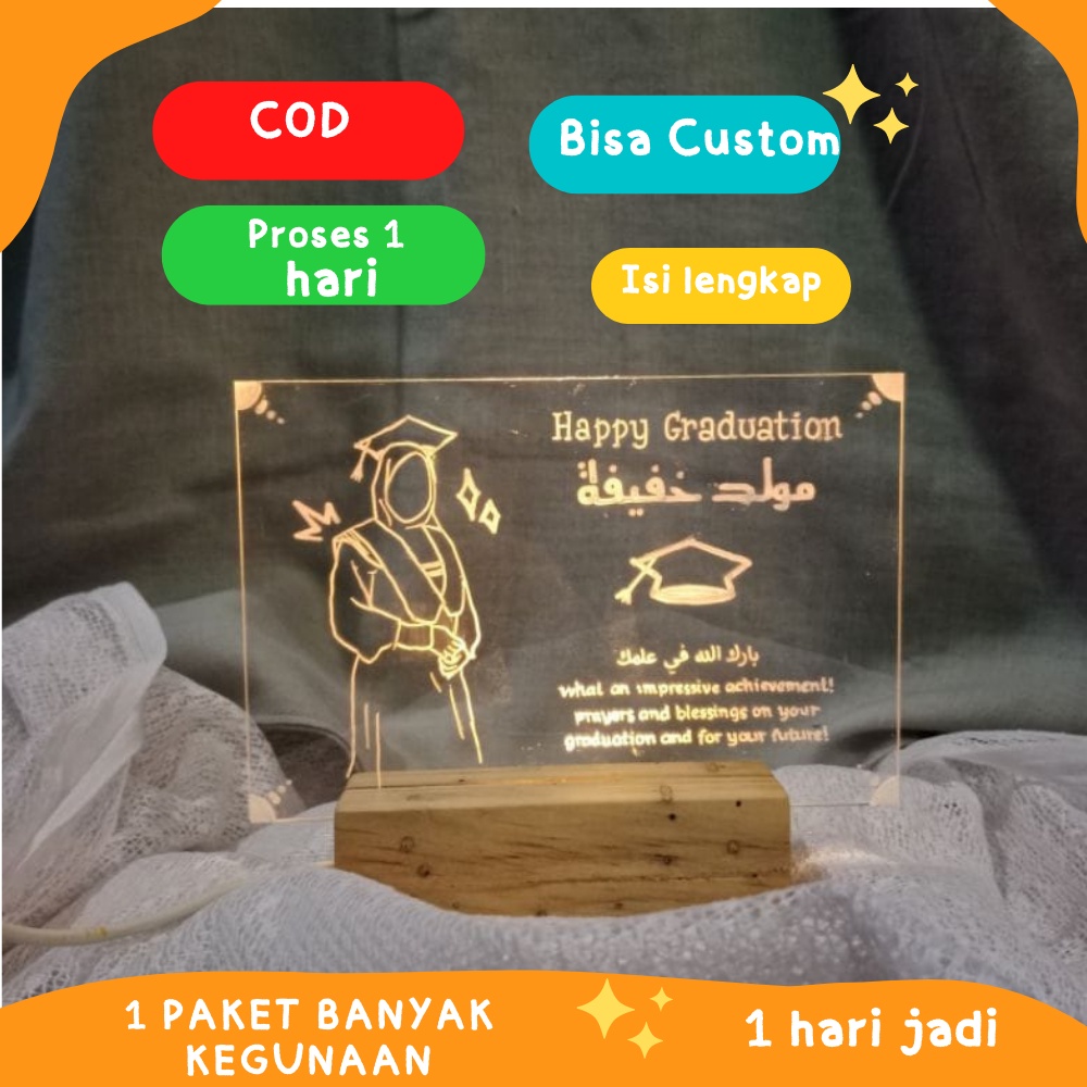 Kado Gift Hampers Wisuda Graduation Cewek Cowok Arkrilik Custom Lengkap Murah Unik