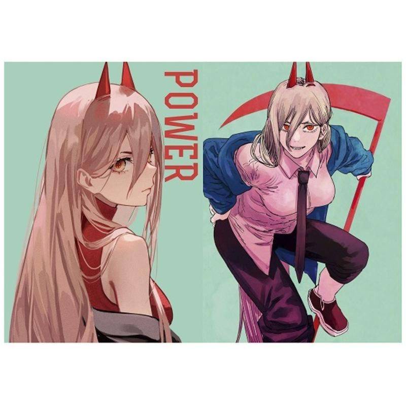 Anime Chainsaw Man Kawaii A4 Pattern Storage File Folder PVC Tempat Dokumen Kertas Kantor Bentuk L Tas Dokumen Denji Makima Aki Hayakawa Power Pochita In Stock New Arrival LY