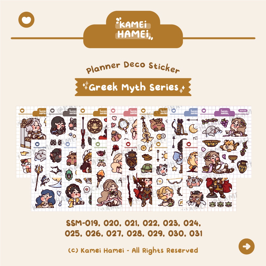 

Greek Myth Series | Kamei Hamei Deco Planner Sticker
