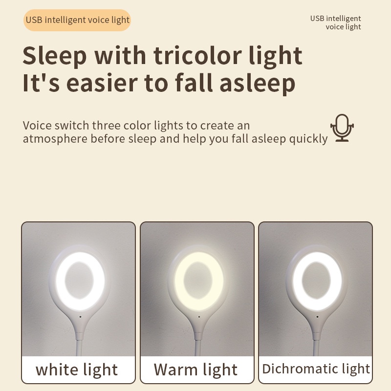 Night Light Lampu LED Lampu Voice Control Light LED Desk Lamp Table Lamp Folding Table Lamp