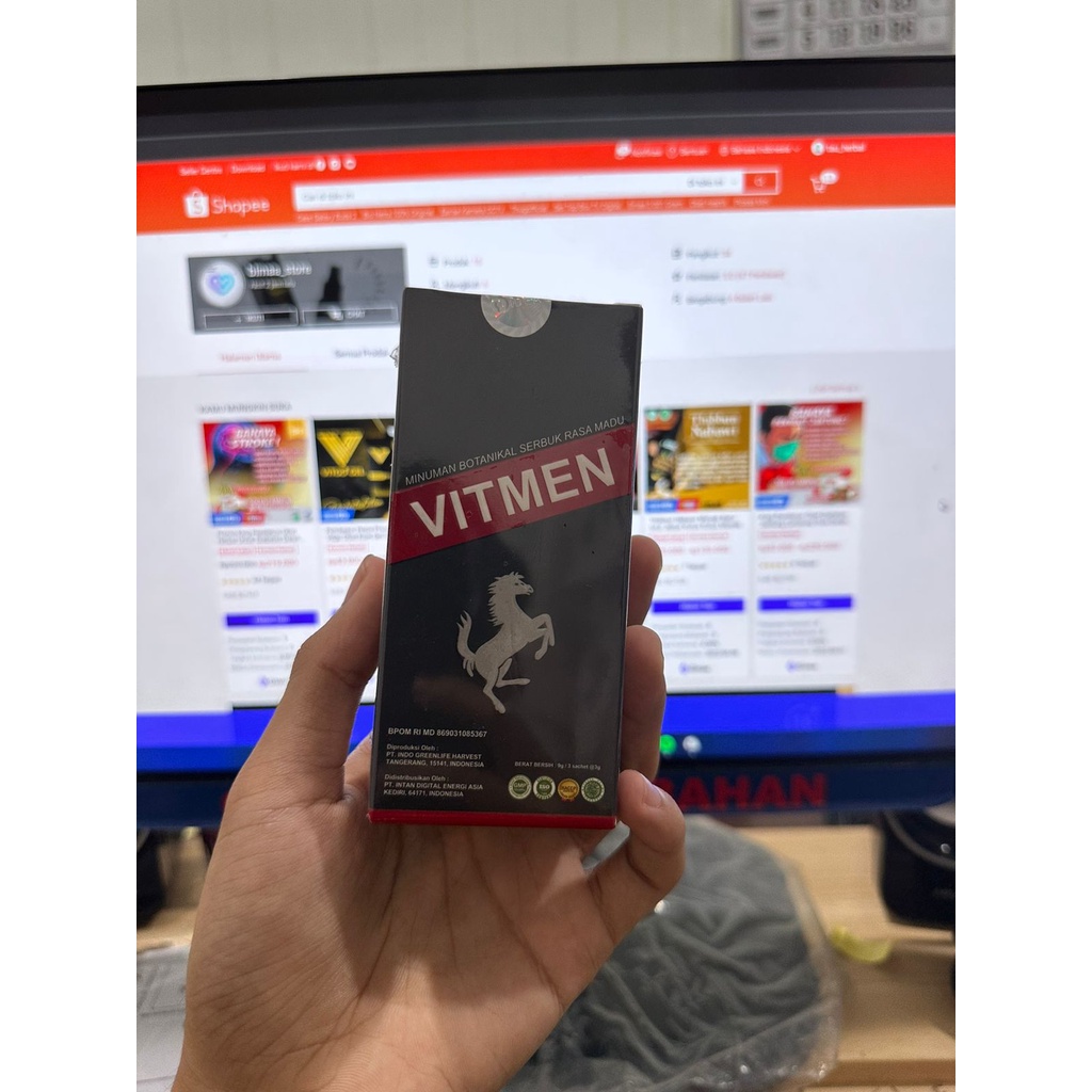 Vitmen Obat Kuat Penambah Stamina Dan Durasi Saat Berhubungan - 1 Kotak isi 3 Sachet