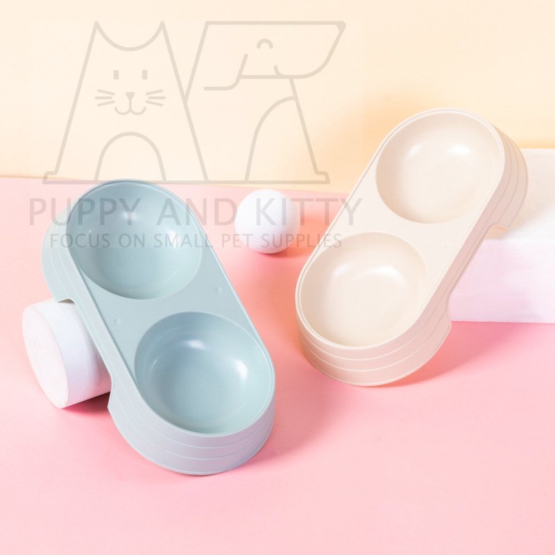 Mangkuk Kucing Tempat Makan Minum Kucing Tempat Piring Pakan Minum Makan Kucing Anjing Kelinci Anti Slip Pet Feeder Mangkuk hewan peliharaan