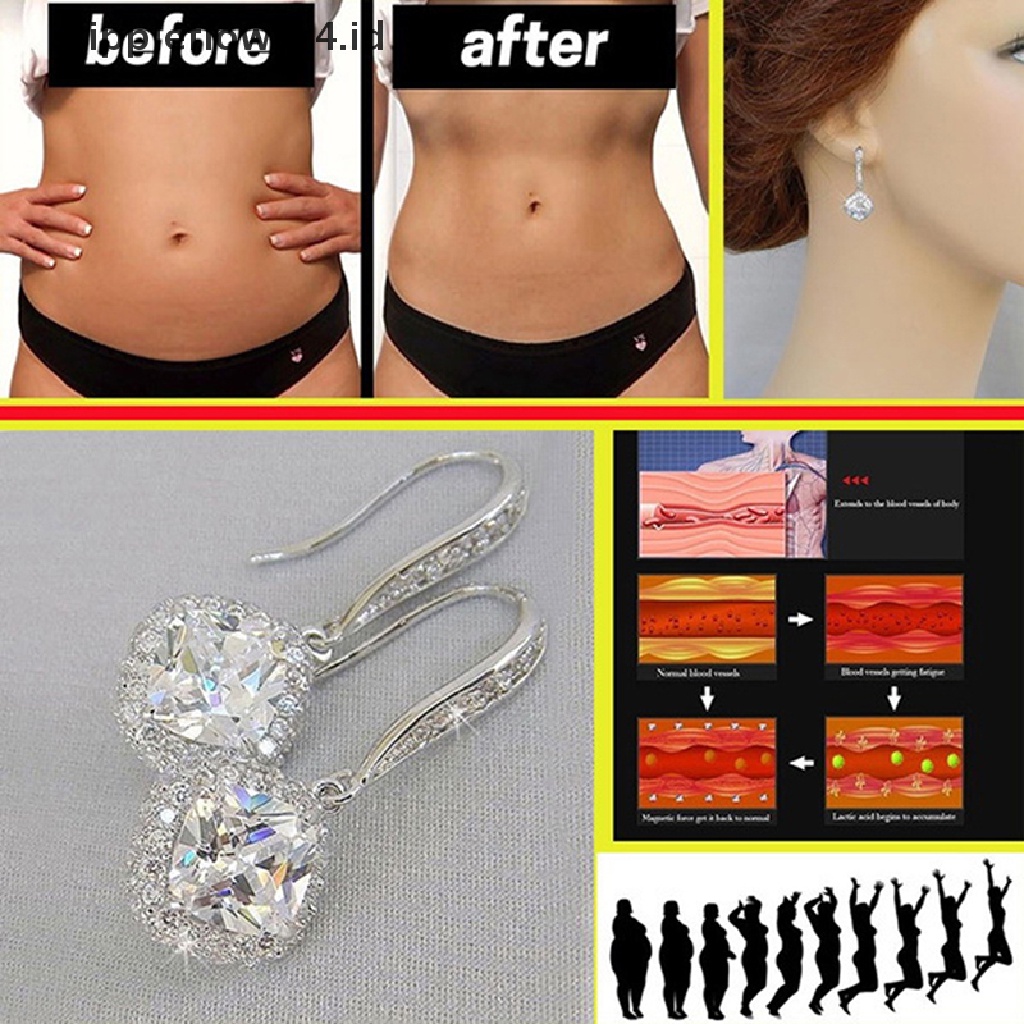 {rippleflower4.id} Anting Drop Penurunan Berat Badan Magnetik Cepat Menurunkan Berat Badan Keep Slim Earring~