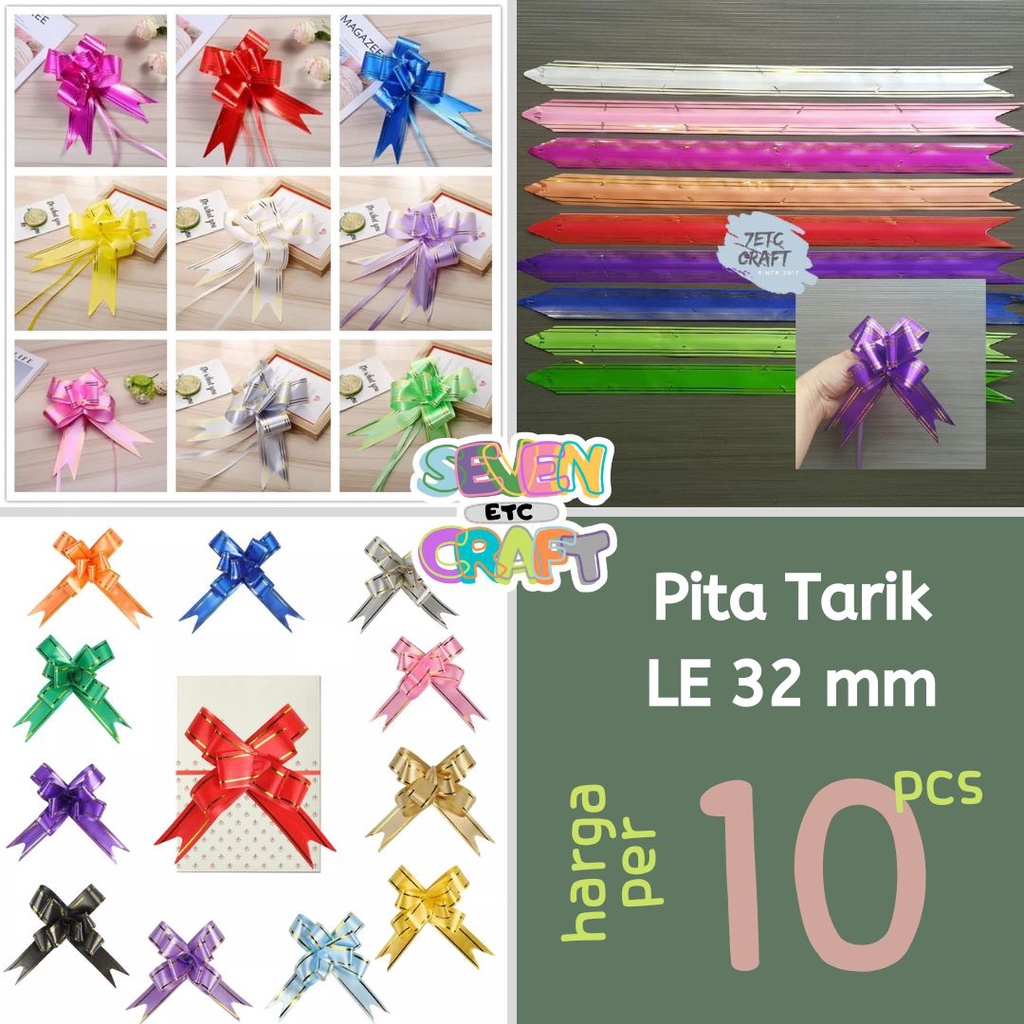 

Pita Tarik Serut List Emas 32 mm 10 pcs