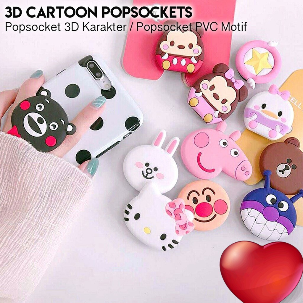 Pop socket td karakter penyangga hp