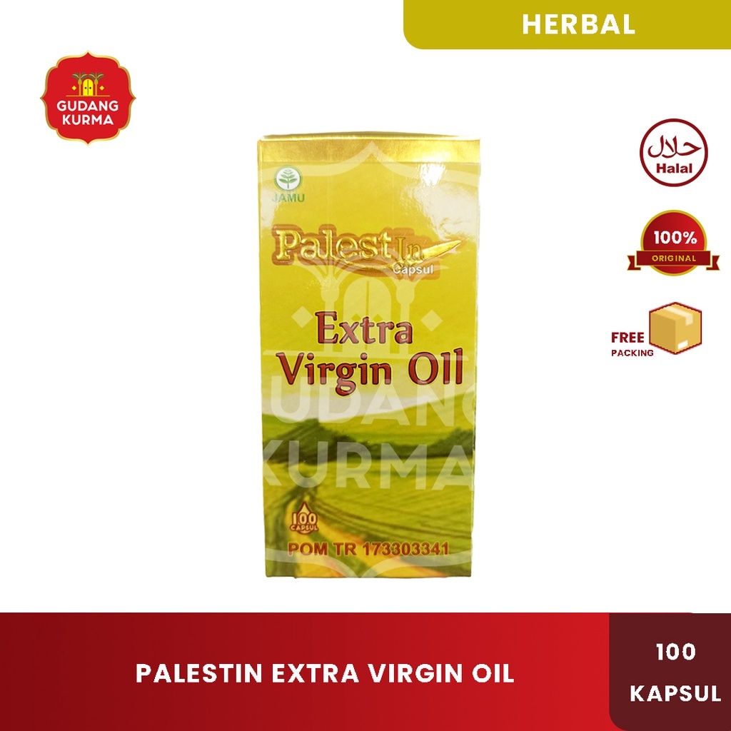Minyak Zaitun PalestIne 100 Kapsul Extra Virgin Olive Oil Palest In Obat Herbal Halal Original POM-T