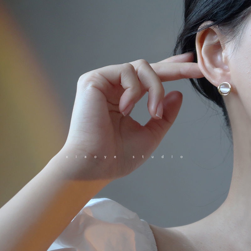 AY(CN) Anting Tusuk Opal Anting Tusuk Fashion Anting Emas Untuk Aksesoris Perhiasan Wanita