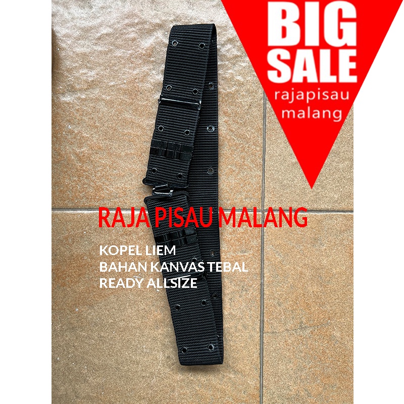 IKAT PINGGANG KOPEL PRIA SABUK MILITER TNI POLISI SATPOL PP SATPAM SECURITY TACTICAL GESPER ARMY Bahan Kanvas