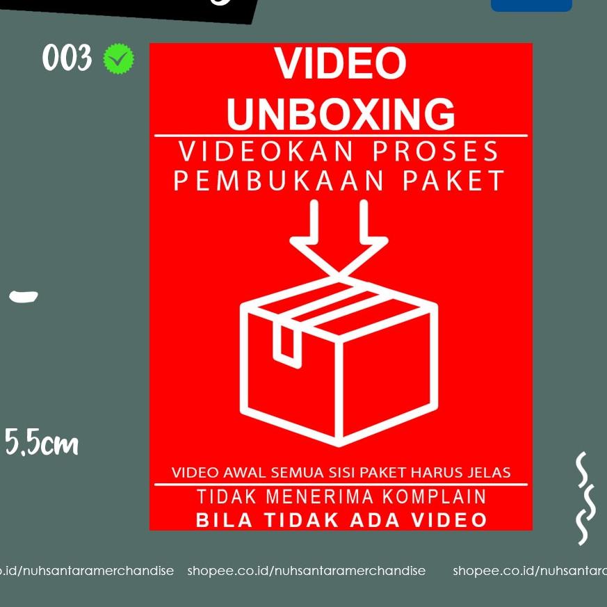 

Garansi Termurah..!!! []Sticker Buka paket Unboxing Fragile Stiker Label Pengiriman Olshop Wajib Video Unboxing anti Air ⇡