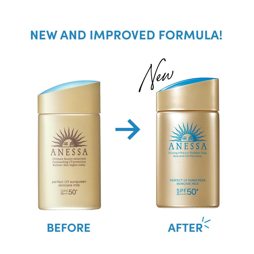 【Versi baru】Anessa - Perfect UV Sunscreen Skin Care Milk SPF 50+ PA++++ 60ml