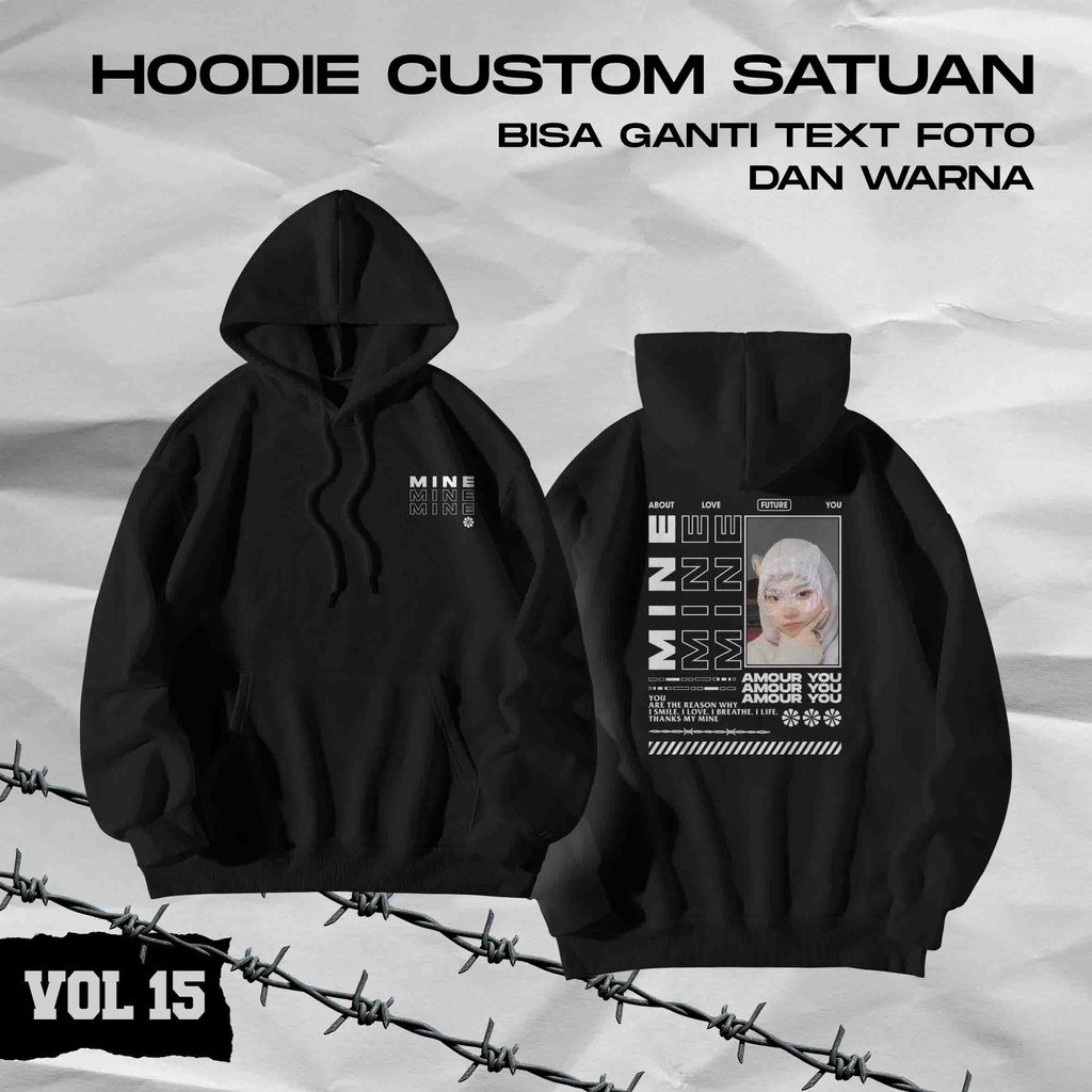 Jaket Couple Sweater Sablon Custom / Custom Hoodie / Jaket Custom Desain Sendiri / Jaket Custom Sabl