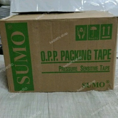 

Lakban Isolasi Bening OPP SUMO TAPE HIJAU Dus 2 inch x 100 yard 48 mm