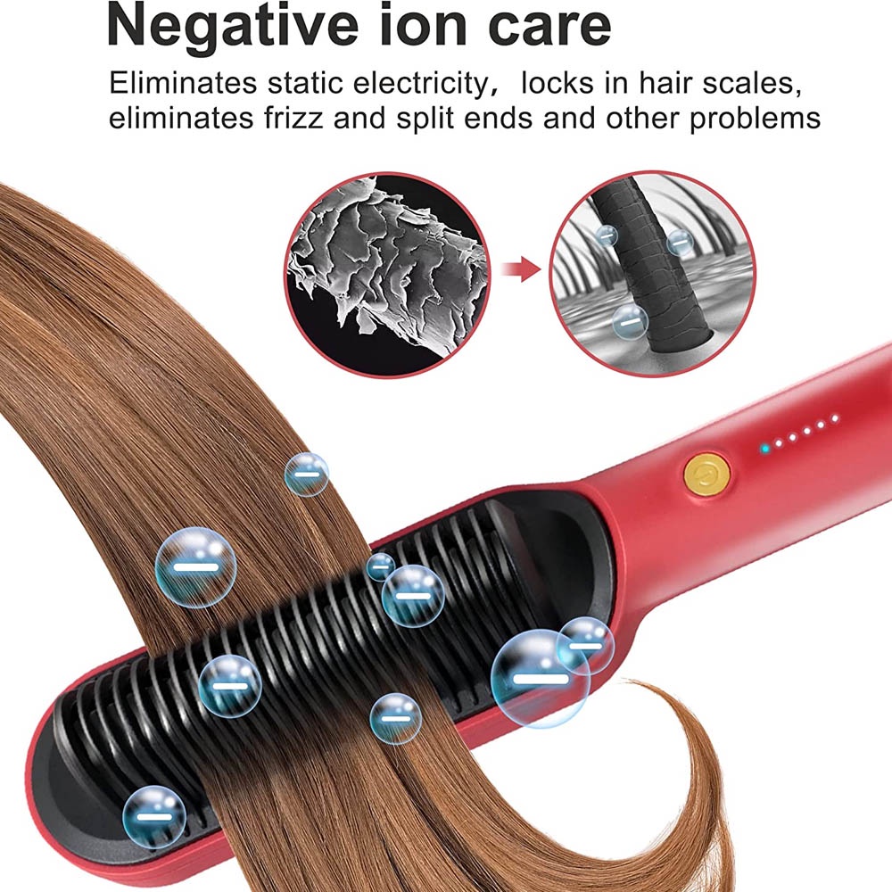 Catokan Sisir Pelurus Rambut Hair Straightener Curler 2 In 1 T909B - Sisir Catok Listrik Curly RambutUntuk Lurus Catokan Pelurus Permanen Catokan Sisir Pelurus Rambut Hair Straightener Curler 2 In 1 T909B - Sisir Catok Listrik Curly Rambut Untuk Lurus Cat