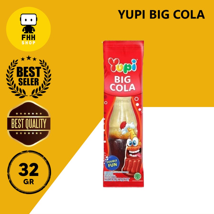 

Permen Gummy YUPI Big Cola 32 Gr