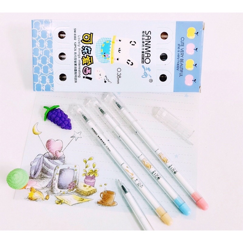 

Bolpen Gel Fancy SANMAO Pulpen Balpen Pen Gel Ballpoint gel 1 PCS