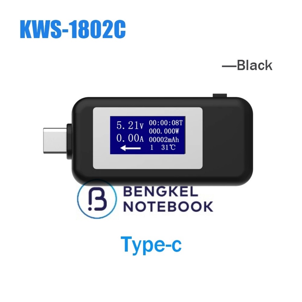 USB C Type C Tester Ampermeter Voltmeter Android Macbook Magsafe KWS-1802C