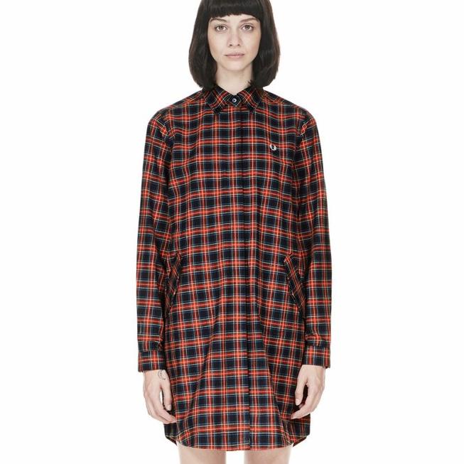 Fred Perry Women Tartan Shirt Dress (D1104/102) Original