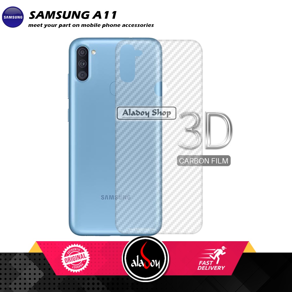 Paket 3IN1 Tempered Glass Layar Matte Anti Glare Samsung A11/M11 Free Tempered Glass Camera dan Skin Carbon