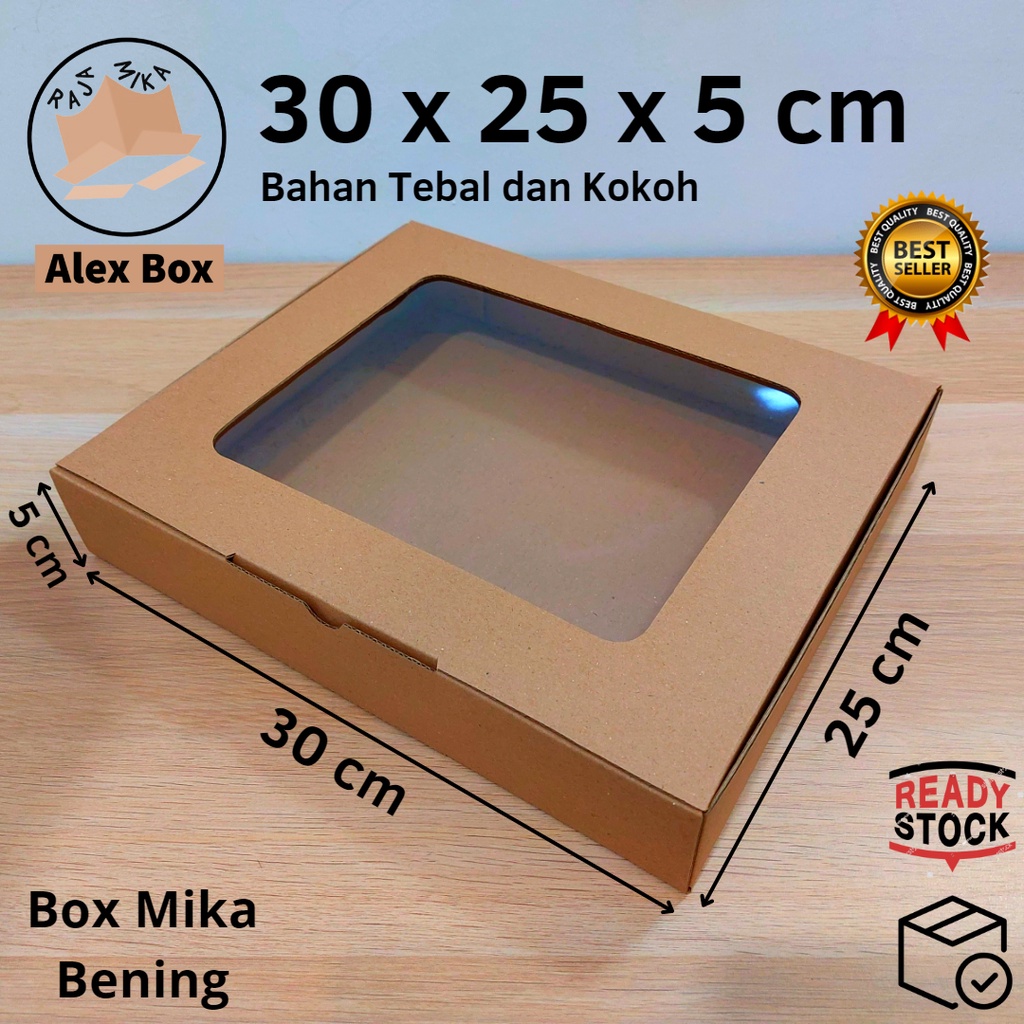 

Kardus Mika 30 x 25 x 5 cm... model diecut, untuk kue hampers dll