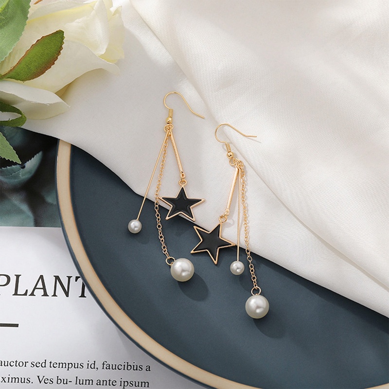Anting Mutiara Bintang Panjang Untuk Gadis Ladys Ear Studs Fashion Korea Aksesori