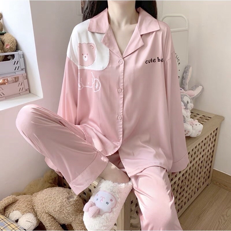 KZ_Stelan satin PP import / piyama wanita pp satin import / baju tidur wanita import murah