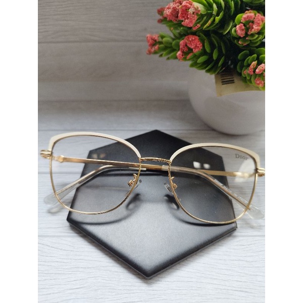 Kacamata Cat Eye Perempuan Photocromic Normal Design Mewah Premium