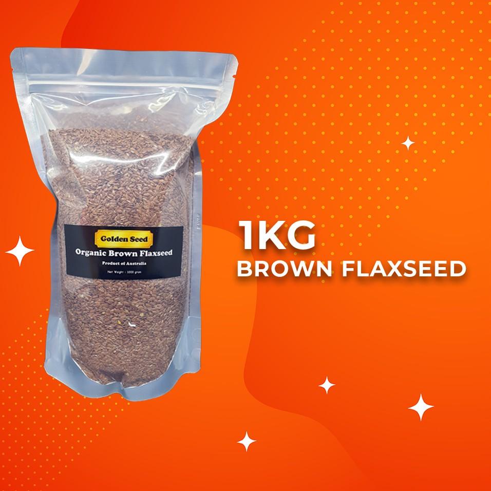 

つ ORGANIC BROWN FLAXSEED 1 KG PREMIUM - FLAX SEEDS FLAXSEEDS FLAX SEED BIJI RAMI 1KG - 1000 GRAM ⇦