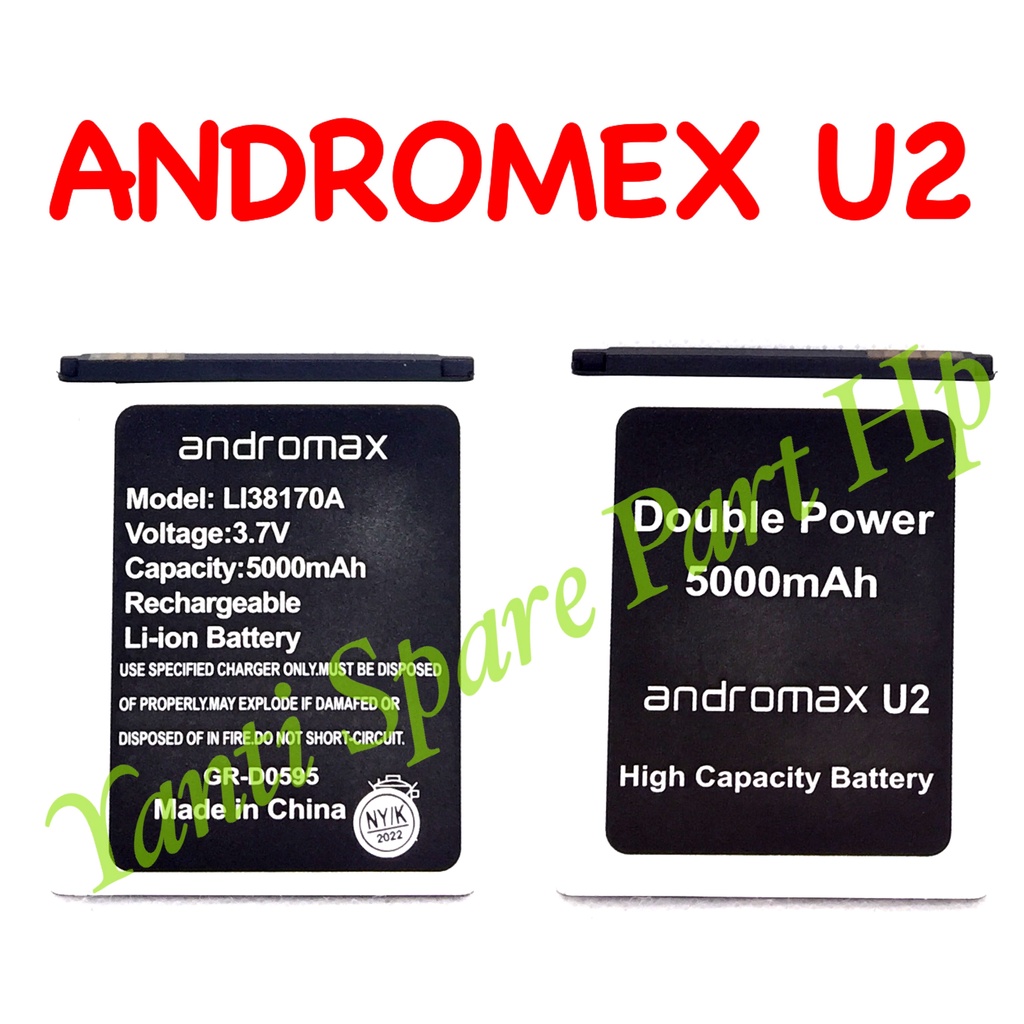 Baterai Smartfren Andromax U2 E2+ Qi L138170A Original New