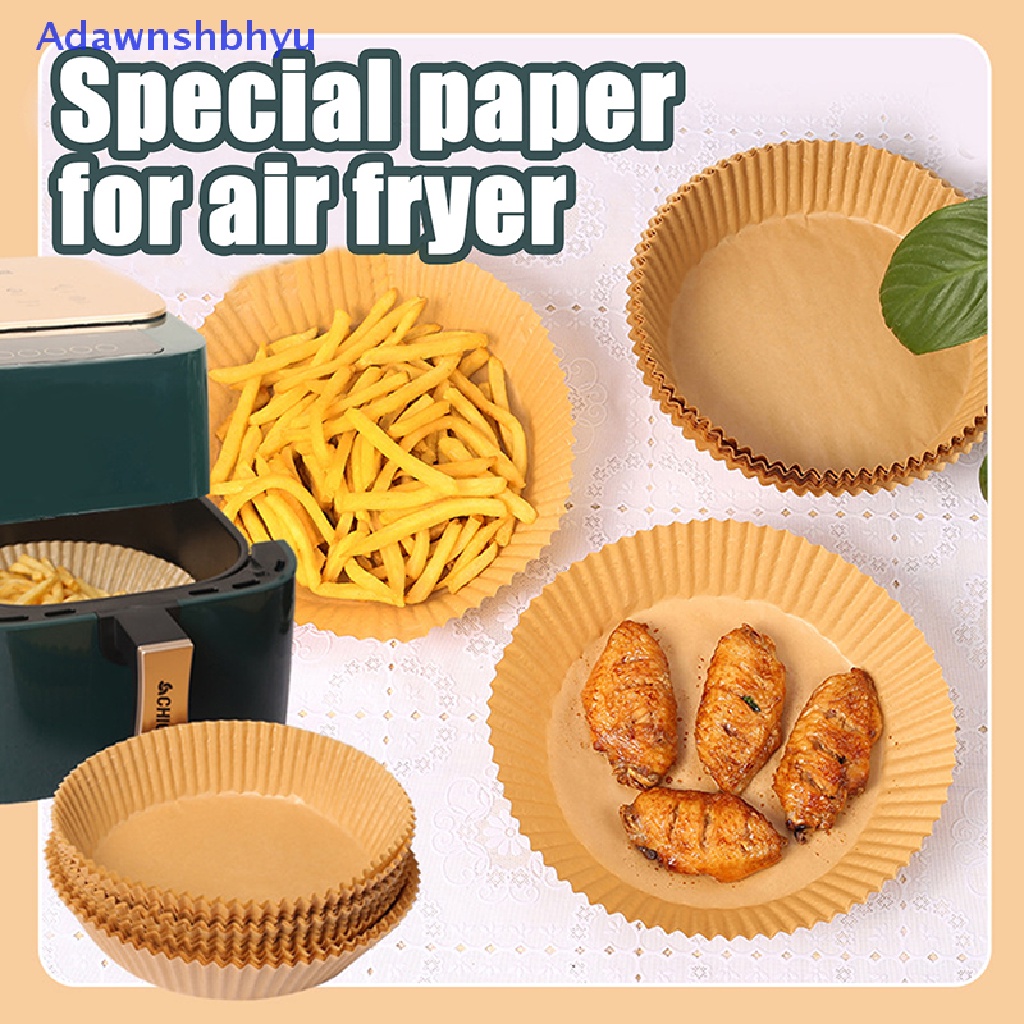 Adhyu 20pcs Air Fryer Kertas Bulat Alas Baking Dapur AirFryer Baking Aksesoris ID