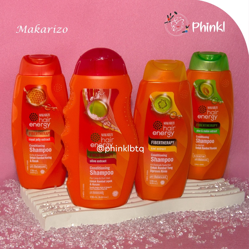 `ღ´ PHINKL `ღ´ MΛKΛЯIZӨ makarizo shampoo fibertherapy 170 ml plus conditioner untuk rambut sehat