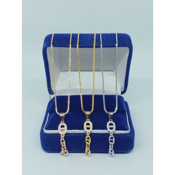 kalung rantai itali santa+liontin panjang carti*r mp/perak asli silver 925 lapis emas/perhiasan fashion wanita terbaru