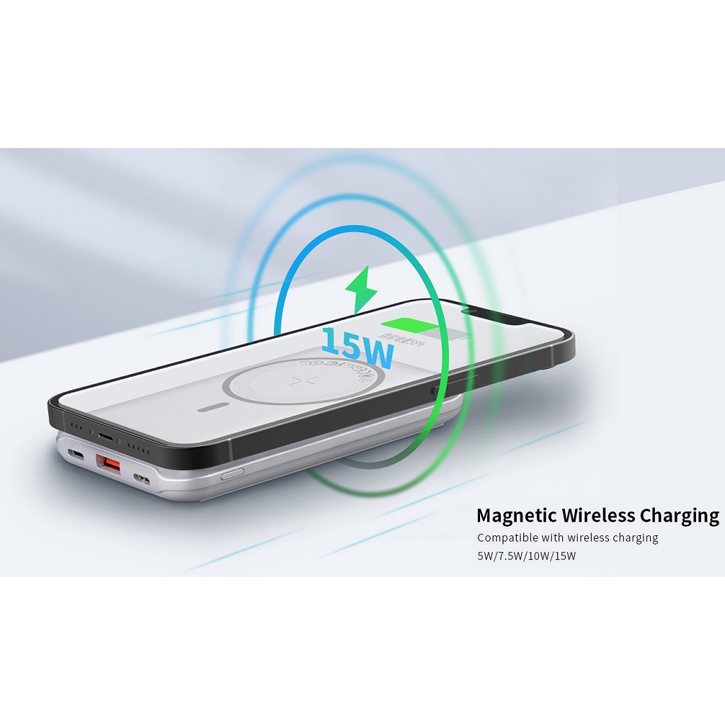 RECCI RPB-P23 10000mAh Powerbank - PD 20W and Wireless Charging 15W - Powerbank Terbaru dari RECCI dengan 15W Wireless Charge