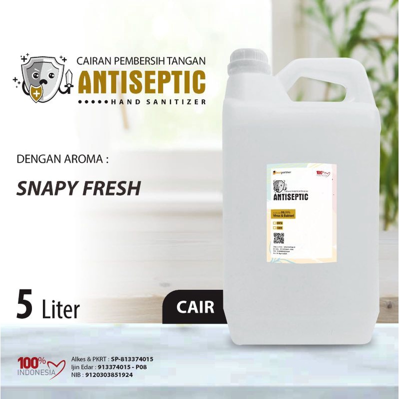 BEST AROMA SNAPY FRESS Handsanitizer Cair Antiseptic jurigen 5 liter