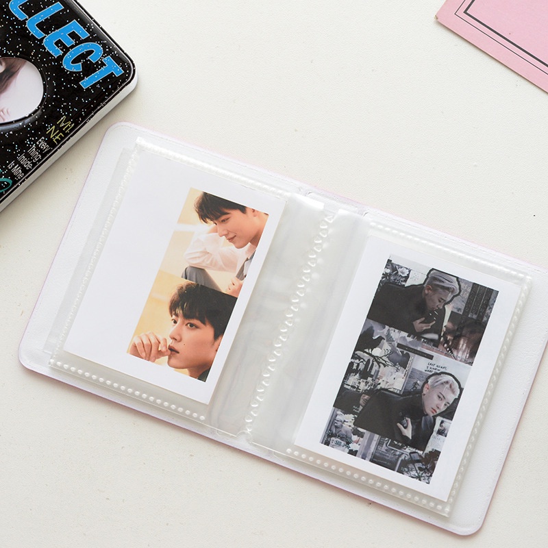 Glitter Photo Album 2r 36Pockets PVC Inner Page Card Storage For Idol Photocard Protection Collection Book