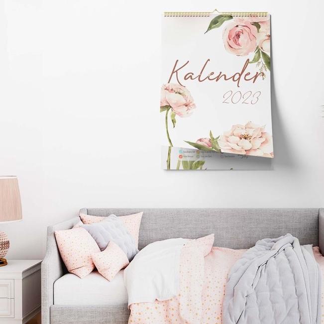 

(I5)7☎) 2023 Kalender Dinding SPIRAL Masehi Hijriyah ukuran A3+ Tema Floral bisa cod