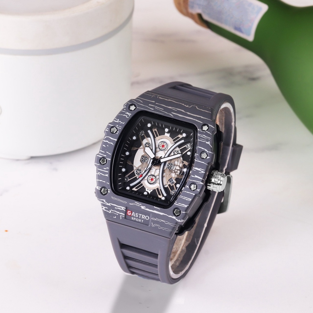 COD✅ NEW!!!! JAM TANGAN PRIA ORIGINAL GASTRO RM50-0301 TALI RUBBER TANGGAL AKTIF ANTI AIR FREE BOX &amp; BATERAI CADANGAN JAM TANGAN COWOK TRENDY SPORTY GASTRO SPORT