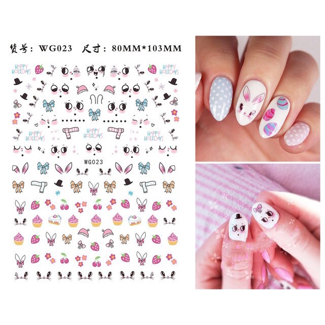 CARTOON SERIES Ultra Thin Nail Stickers Stiker Kuku Hello Kitty Doraemon Chi Kitten Gudetama Minion