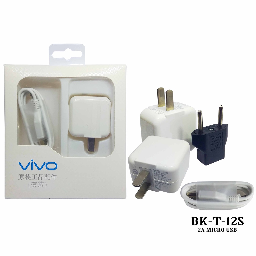 CHARGER VIVO ORIGINAL CASAN VIVO 2A BK-T-12S ORI 100% CHARGER VIVO