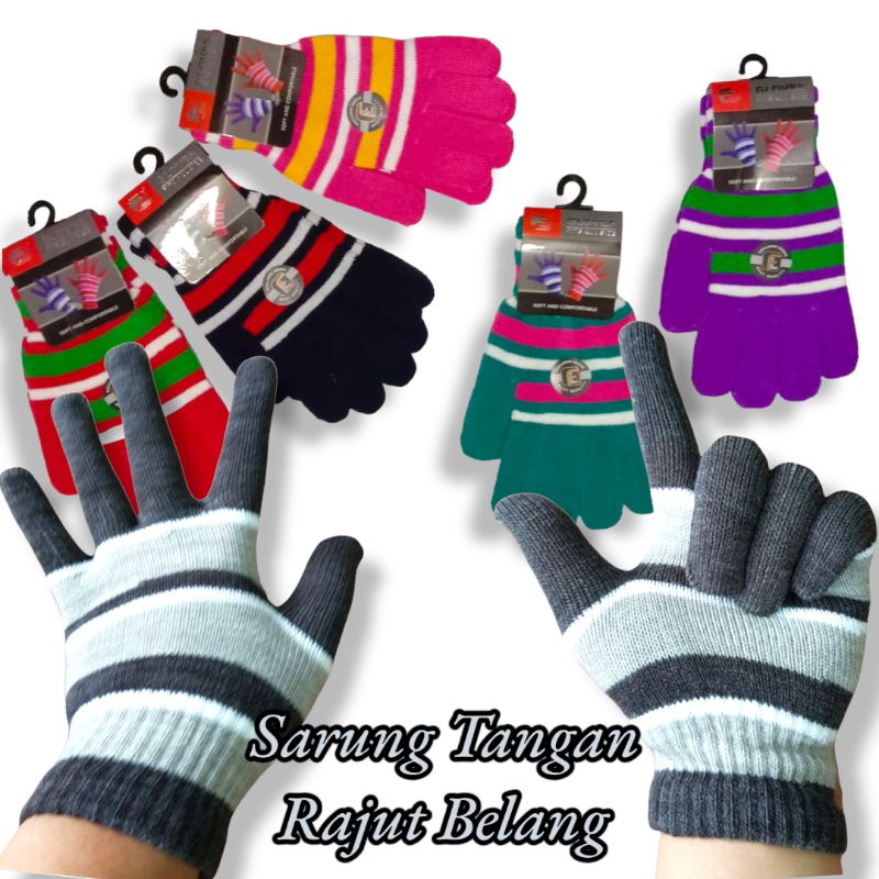 Feliq, Sarung Tangan Rajut Belang