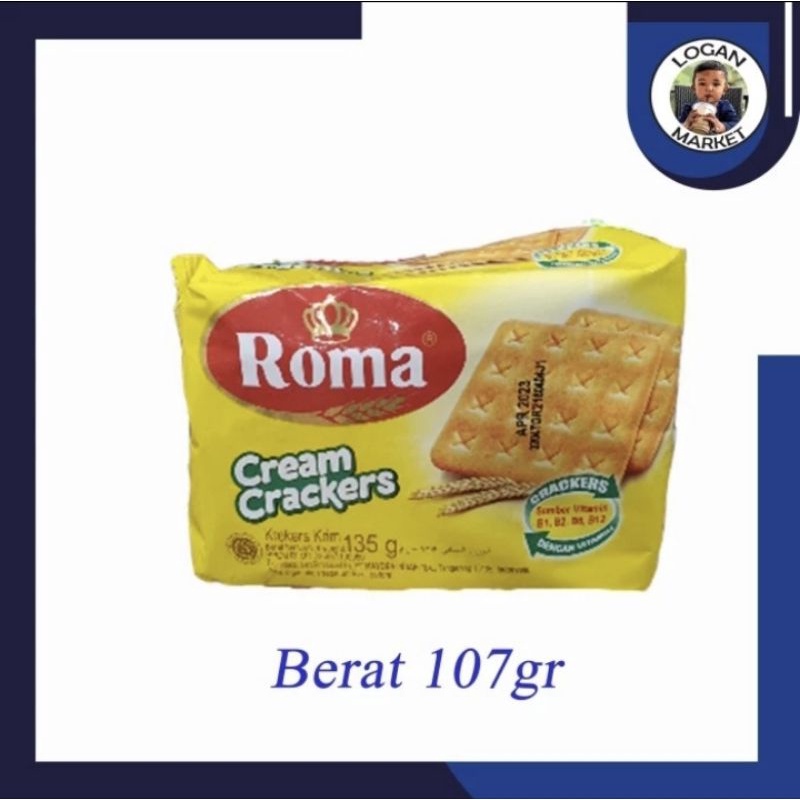 

Roma Malkist Biskuit Cream Crackers Tawar 107gr 107gram 107 gram