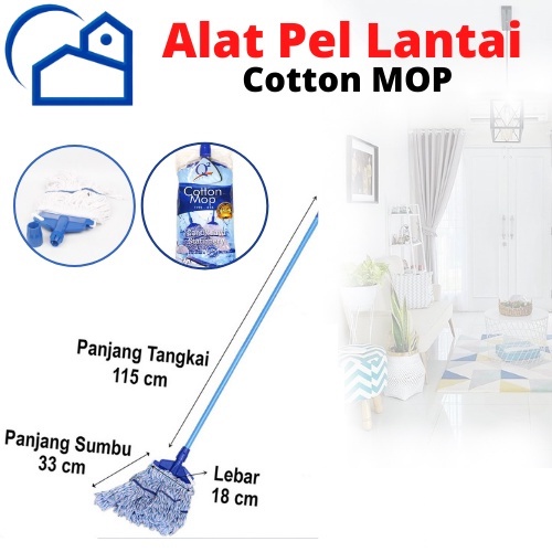 Alat pel / pengepel mop sumbu pembersih lantai lebar 18cm 816