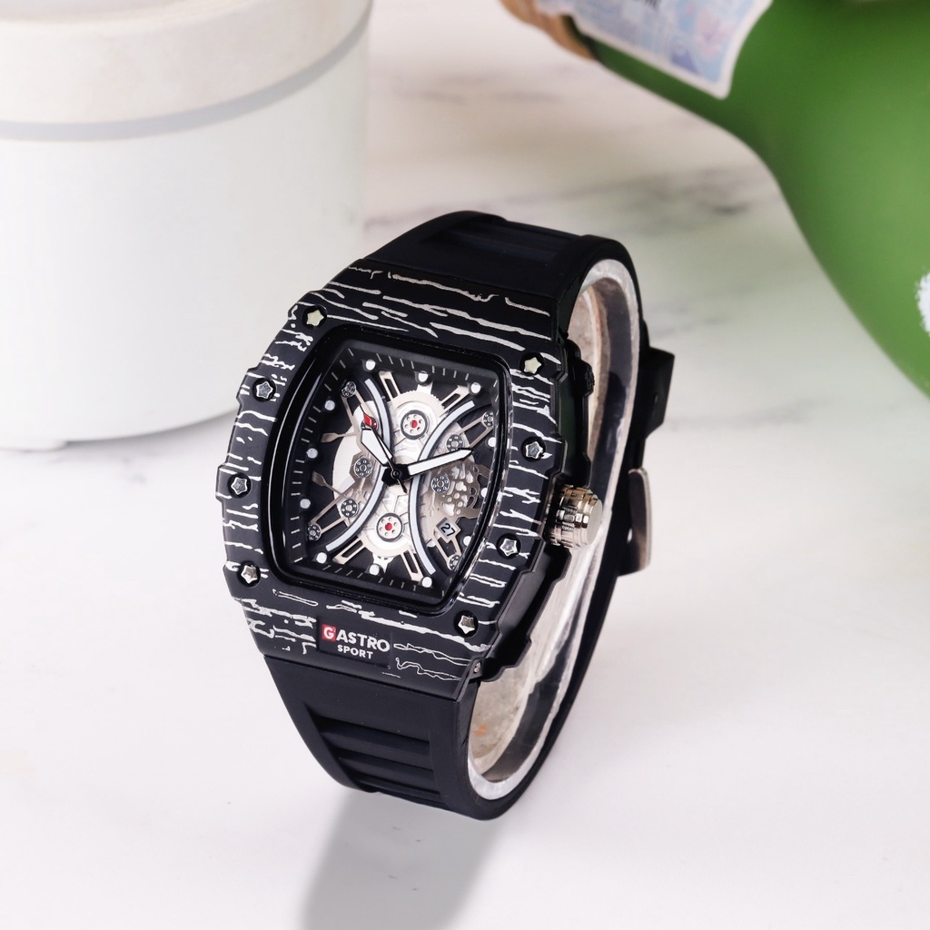 COD✅ NEW!!!! JAM TANGAN PRIA ORIGINAL GASTRO RM50-0301 TALI RUBBER TANGGAL AKTIF ANTI AIR FREE BOX &amp; BATERAI CADANGAN JAM TANGAN COWOK TRENDY SPORTY GASTRO SPORT