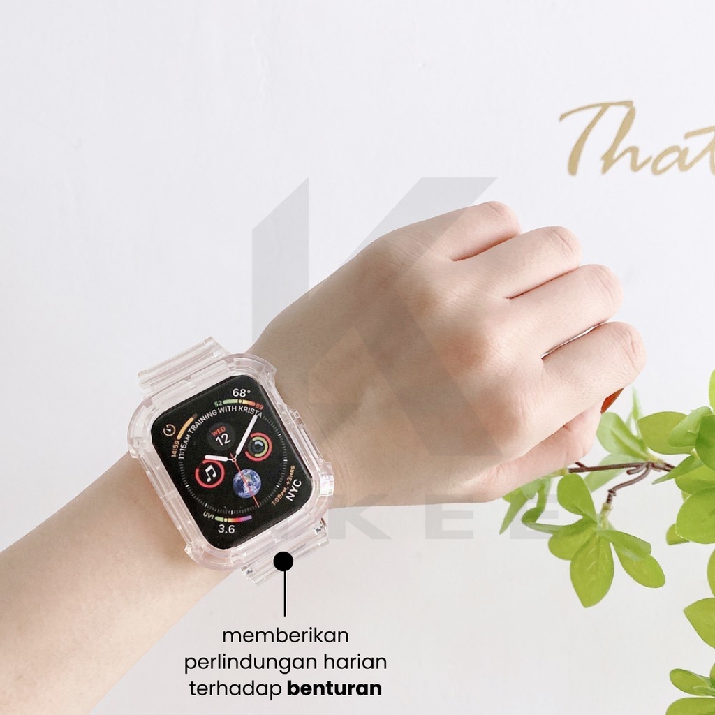 Strap Apple Watch Glacier Transparent iWatch 360° Protective TPU Band Limited Edition Breathable