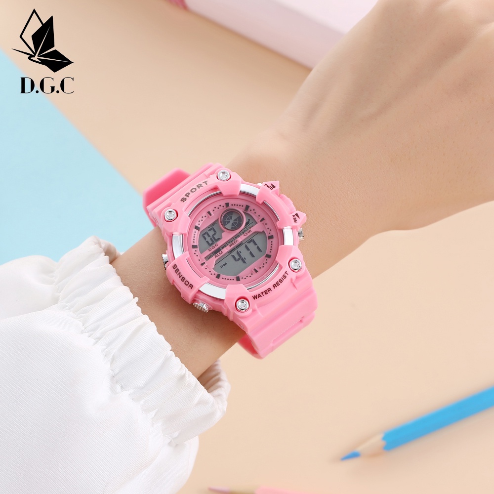 ✨COD✨Jam tangan wanita  digital jam tangan led sport anti air watch DGC wanita  cewek M179