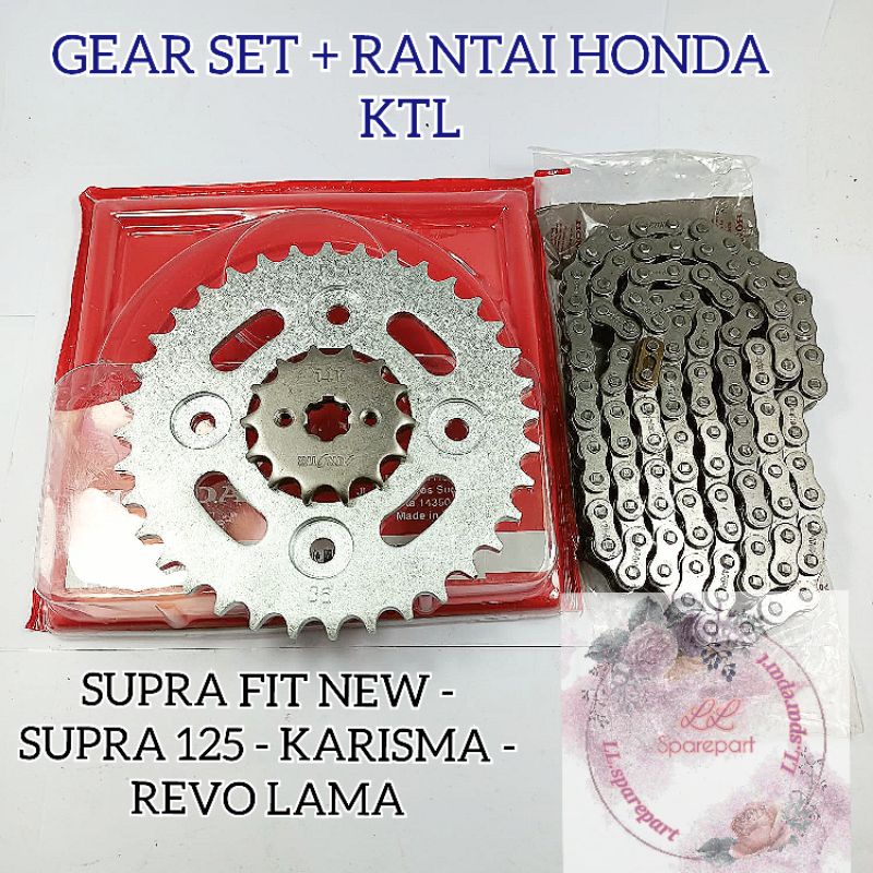 Jual GEAR SET PLUS RANTAI HONDA KTL KUALITAS ASLI ORIGINAL HONDA