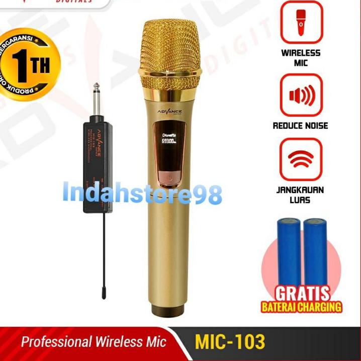 Harga Termurah Mic Bluetooth Karaoke Advance 102 / 103 Mic Wireless Bisa Semua Speaker